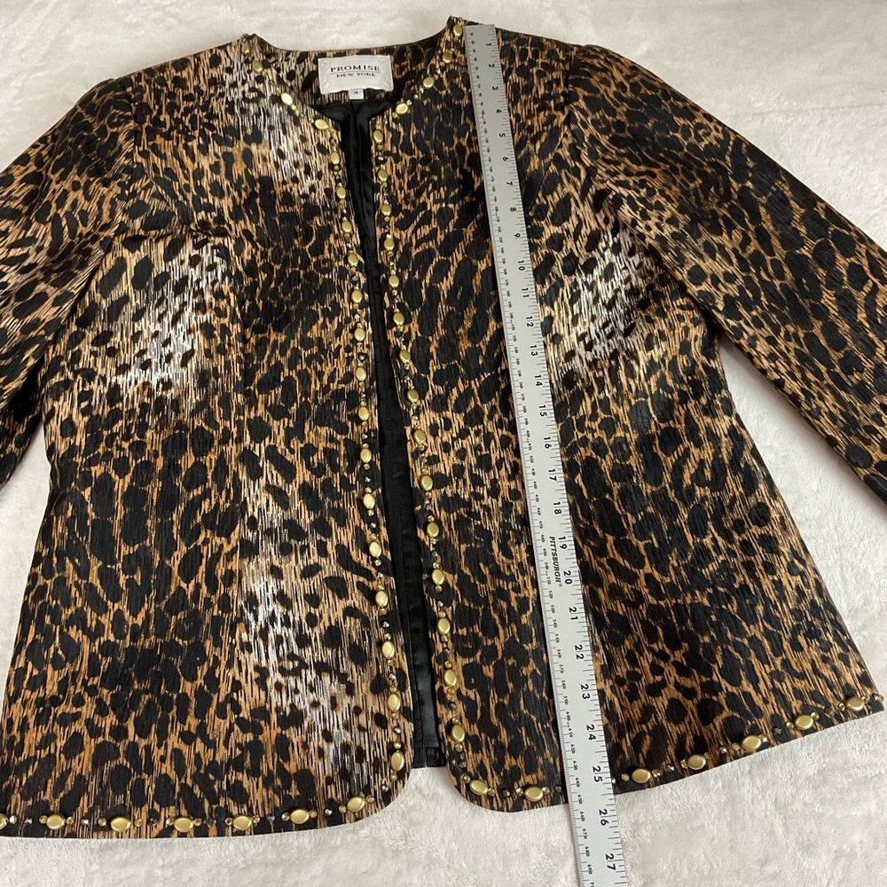 Animal Print Open Jacket Dressy - Picture 9 of 13